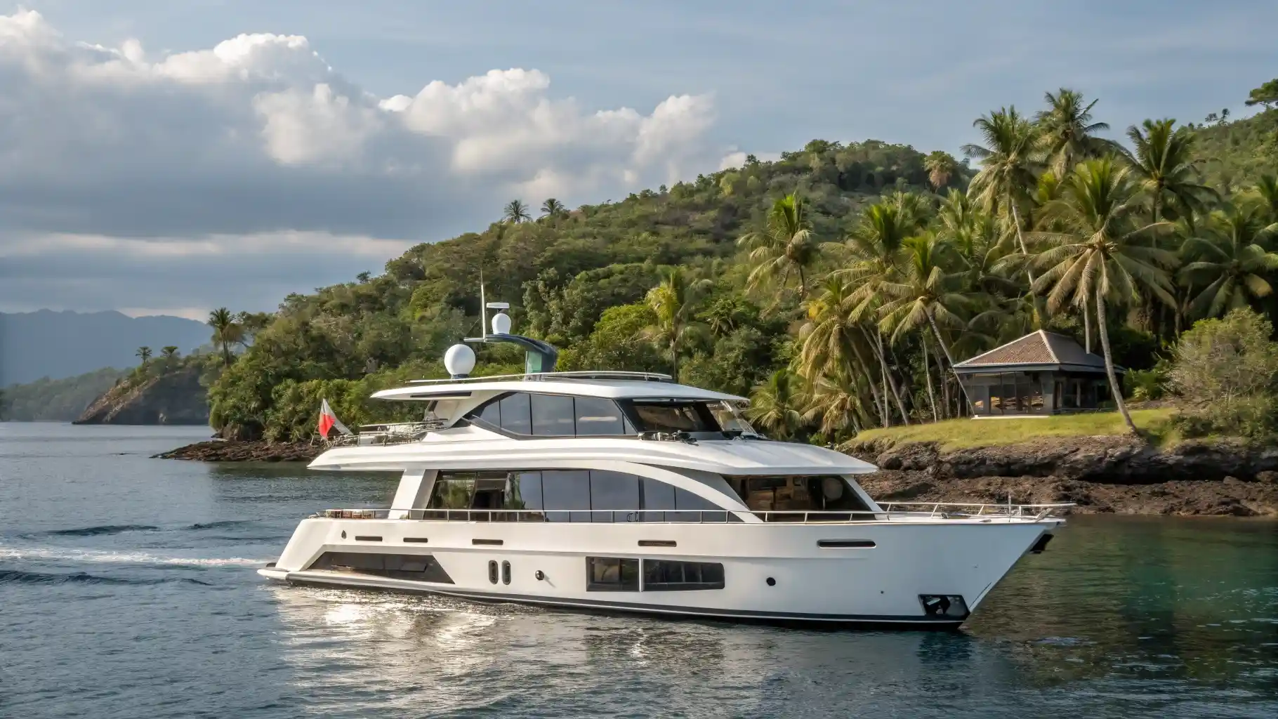 Superyacht alongside at Benoa Harbour, Bali