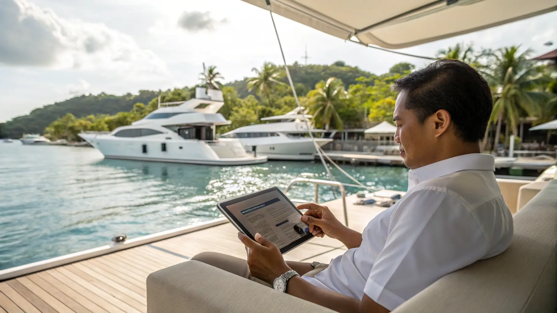 Yacht kept under a caretaking program in Bali